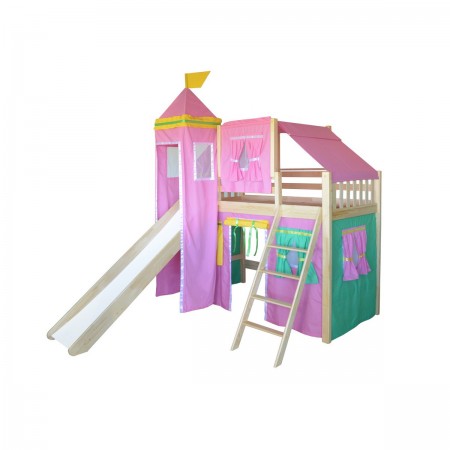 Розовая Кровать чердак Рыцарь - 2, МЕБЕЛЬ ХОЛДИНГ