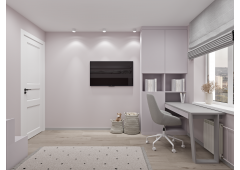 Письменный стол у окна и стеллаж