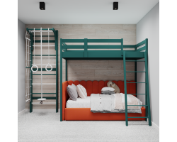 Кровать чердак, мягкая кровать и спорткомплекс