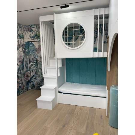 Двухъярусная кровать с лестницей комодом  , Bambini Letto