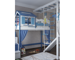 Кровать - чердак морская 