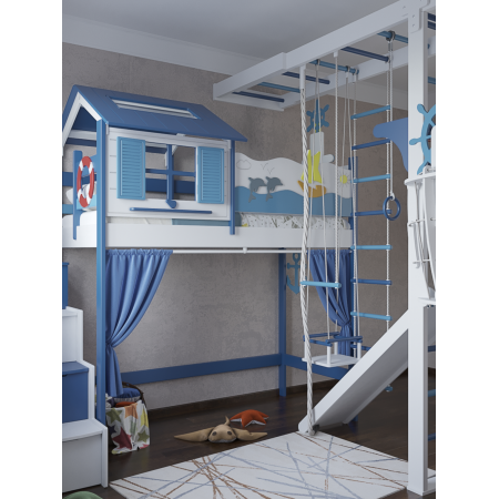 Кровать - чердак морская , Bambini Letto