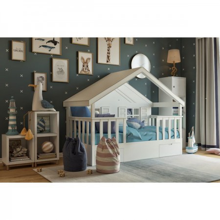 Кровать - домик Сказка с крышей, Bambini Letto