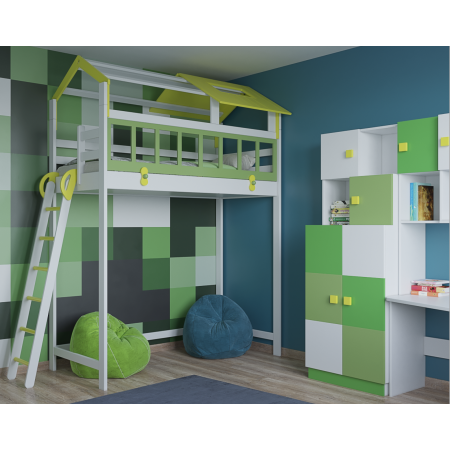 Кровать чердак домиком, Bambini Letto