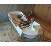 Кровать корабль со штурвалом