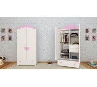 Детский шкаф двухстворчатый Сердечко