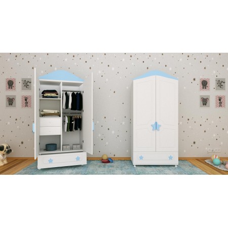 Детский шкаф двухстворчатый Звёзды, Bambini Letto