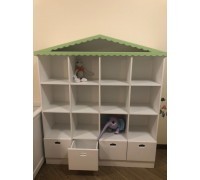 Детский стеллаж домик для игрушек