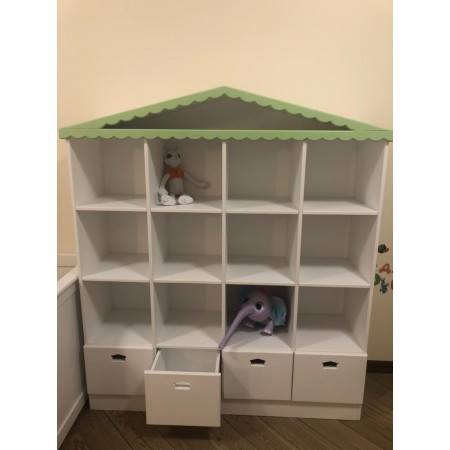 Детский стеллаж домик для игрушек
