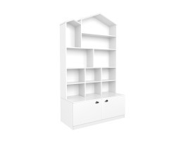 Детский стеллаж Домик белый