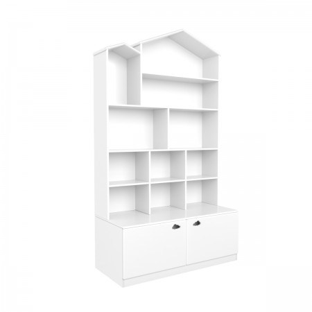 Детский стеллаж Домик белый