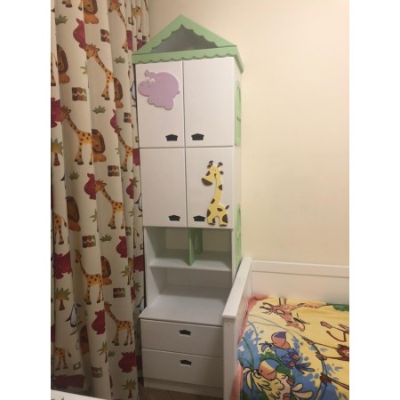Детский стеллаж домик с ящиками