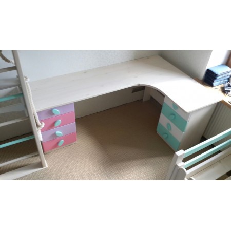Стол компьютерный угловой с тумбой, Bambini Letto