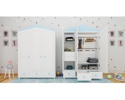 Детский шкаф трехстворчатый Звёзды