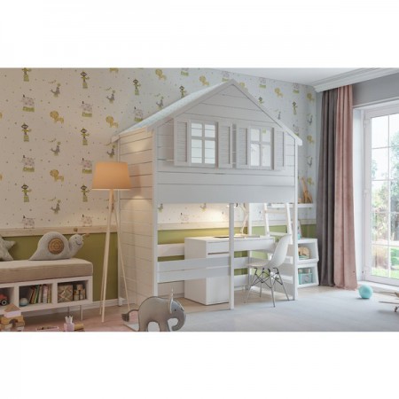 Кровать - домик Сказка с рабочей зоной, Bambini Letto