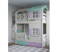 Двухъярусная кровать дом