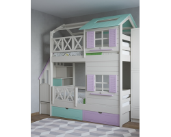 Двухъярусная кровать дом