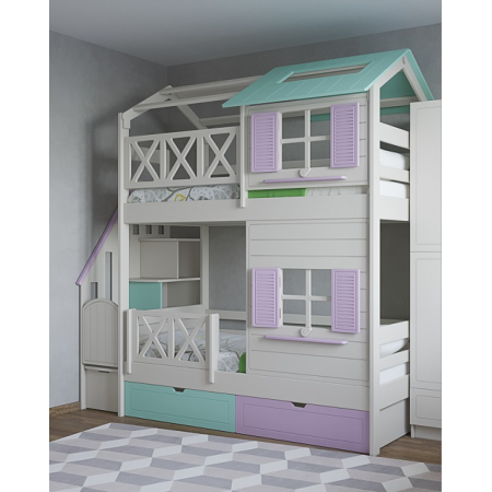 Двухъярусная кровать дом, Bambini Letto