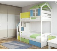 Двухъярусная кровать дом