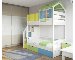 Двухъярусная кровать дом