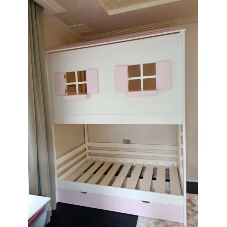 Кровать - домик с игровым местом, Bambini Letto