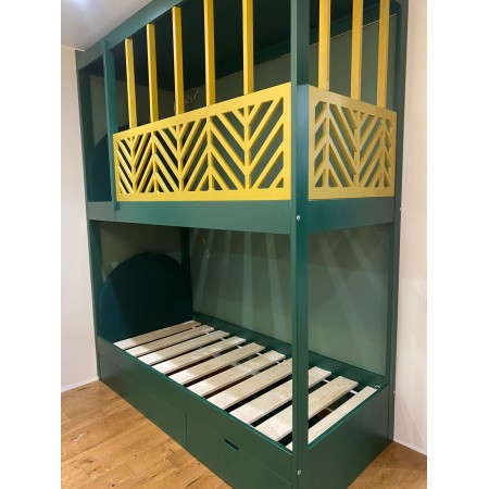 Двухъярусная кровать с мягким изголовьем, Bambini Letto