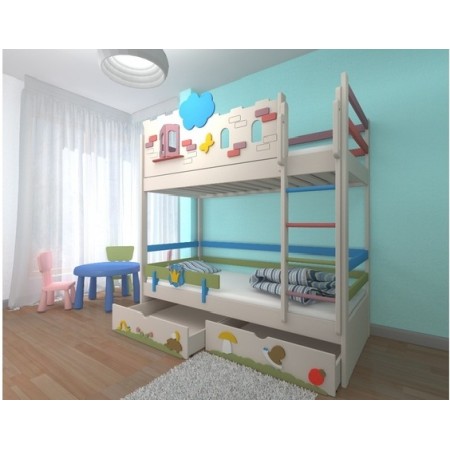 Кровать двухъярусная Замок, Bambini Letto