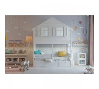 Кровать - домик Сказка Двухъярусный 2