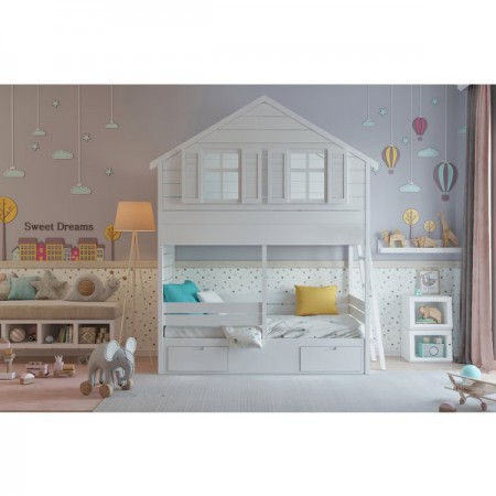 Кровать - домик Сказка Двухъярусный 2, Bambini Letto