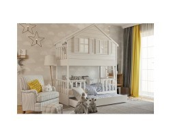 Кровать - домик Сказка Двухъярусный