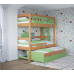 Двухъярусная кровать с выкатным спальным местом, Bambini Letto