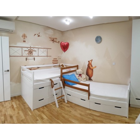 Кровать угловая для двоих детей, Bambini Letto