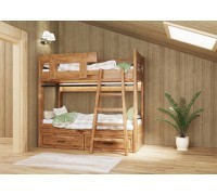 Кровать двухъярусная из массива Ранчо