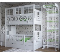 Двухъярусная кровать с открываемой панелью 