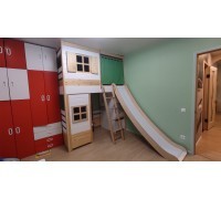 Кровать - чердак с горкой