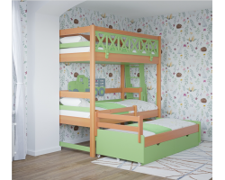 Двухъярусная кровать с выкатным спальным местом