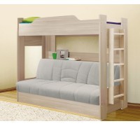 Кровать двухъярусная с диван-кроватью 