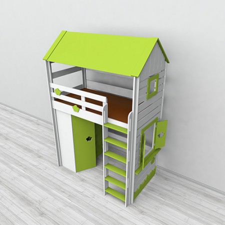 Кровать-чердак детская игровая кровать Домик 7, Бэби-Мебель