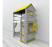 Кровать-чердак детская игровая Домик
