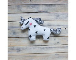 Игрушка-подушка Unicorn Черная