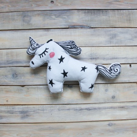 Игрушка-подушка Unicorn Черная, VamVigvam