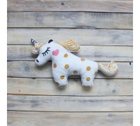 Игрушка-подушка Unicorn Золотая