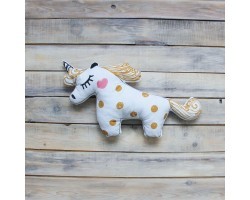 Игрушка-подушка Unicorn Золотая
