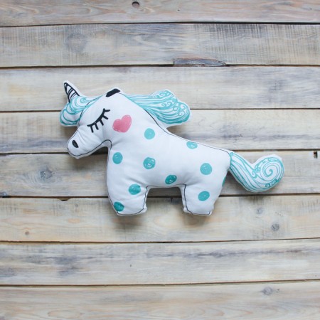 Игрушка-подушка Unicorn Бирюзовая, VamVigvam