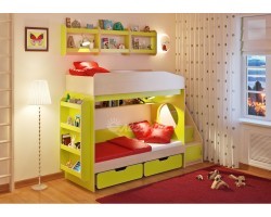 Двухъярусная кровать Легенда 10.3 с полками	