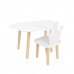 Детский комплект стол Облако и стул Корона белый, Bambini Letto