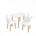 Детский комплект стол Облако и 2 стула Корона белый, Bambini Letto