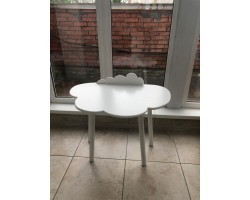 Детский стол облако с бортиком-ограничителем белого цвета 