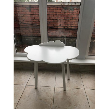 Детский стол облако с бортиком-ограничителем белого цвета , Bambini Letto