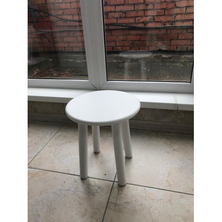 Детский стул круглый белого цвета, Bambini Letto